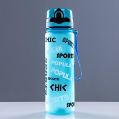 Бутылка для воды, 600 мл, popular, с ситом для фруктов, 23 х 6 см, серая NO Brand