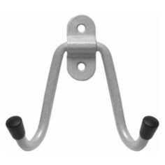 Крючок-вешалка двойной мод.2, Домарт, серый металлик