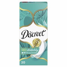 Прокладки женские Discreet, Deo Water Lily Single, ежедневные, 20 шт