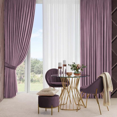 Комплект штор Togas Алессио розовые 260х300 см