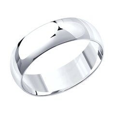 Обручальное кольцо SOKOLOV из белого золота, 5 мм