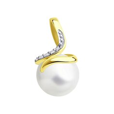 Подвеска SOKOLOV из желтого золота с бриллиантами и жемчугом