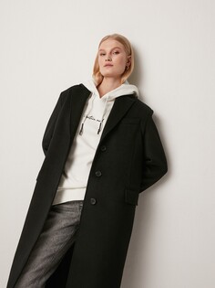 Пальто однобортное шерстяное (48) Elis