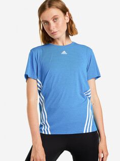 Футболка женская adidas Trainicons 3-Stripes, Голубой