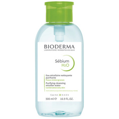 BIODERMA Мицеллярная вода очищающая для жирной и проблемной кожи лица Sebium H2O (помпа) 500.0