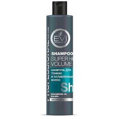 Шампунь для волос EVI PROFESSIONAL Шампунь "Объем и сила" для тонких и ослабленных волос Professional Salon Hair Care Shampoo Super Hair Volume