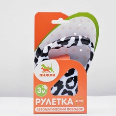 Поводок ПИЖОН Рулетка с принтом "Стрим"