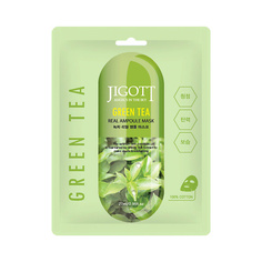 Набор масок для лица JIGOTT Тканевая маска для лица зеленый чай GREEN TEA Real Ampoule Mask