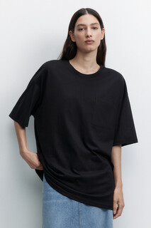 футболка женская Футболка oversize удлиненная с нагрудным карманом Befree