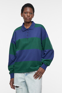 Джемпер-поло хлопковый приталенный в полоску Befree