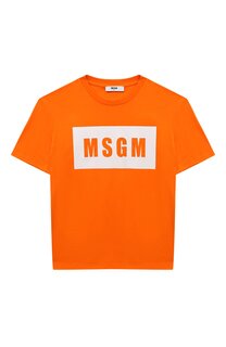 Хлопковая футболка MSGM kids
