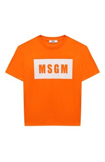 Хлопковая футболка MSGM kids