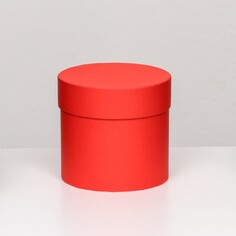 Шляпная коробка красная, 10 х 10 см NO Brand