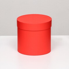 Шляпная коробка красная, 13 х 13 см NO Brand