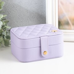 Шкатулка кожзам для украшений NO Brand