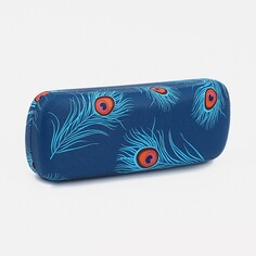 Футляр для очков хлопушка, салфетка, цвет синий NO Brand