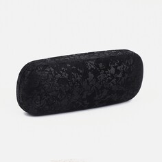 Футляр для очков хлопушка, салфетка, цвет черный NO Brand