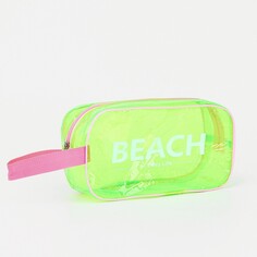 Косметичка на молнии, цвет зеленый NO Brand