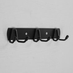 Вешалка с тремя 2-рожковыми крючками cappio vc103, цвет черный