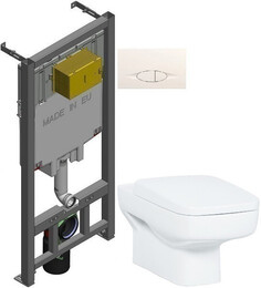 Комплект подвесной унитаз Creavit Sphinx SP320-11CB00E-0000 + KC1803.01.0000E + система инсталляции Jacob Delafon E29025-NF + E29026-01R