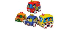 Машины KS Kids Машинки мягкие с инерционным механизмом 4 шт.