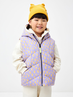 Стеганый жилет с капюшоном для девочек