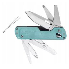 Мультитул Leatherman Free T4, 12 функций, бирюзовый 832867