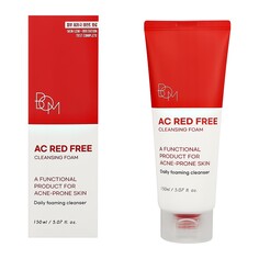 Пенка для умывания BOM AC RED FREE с коллоидной серой и салициловой кислотой для проблемной кожи 150 мл