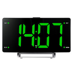 Радиочасы, часы электронные радиочасы HYUNDAI H-RCL246 LCD, цифровые FM черный