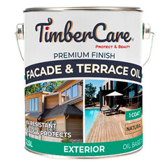 Масла древозащитные масло для террас TimberCare Facade&Terrace Oil 2,5л натуральное, арт.350048