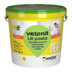 Шпатлевки готовые шпатлевка готовая WEBER Vetonit LR Pasta суперфинишная 20кг под покраску, арт.тов-151020
