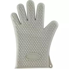 Прихватка-перчатка Pretto 14.5x27 см силикон серый Без бренда