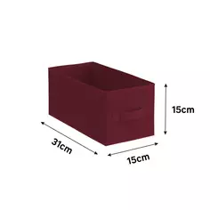 Короб Spaceo KUB 15x15x31 см 6.9 л полипропилен цвет тёмно-красный