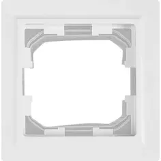 Рамка для розеток и выключателей IEK Brite 1 пост цвет белый Без бренда