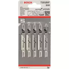 Пилка для лобзика по ламинату Bosch Professional 2.608.636.431 чистый рез, 5 шт.