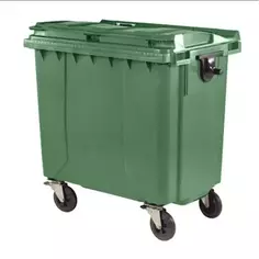 Контейнер для мусора 660 л цвет зеленый Без бренда