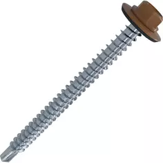 Кровельные саморезы STANDERS RAL8017 сверлоконечные коричневые 4.8x29, на вес (около 222 шт./кг)