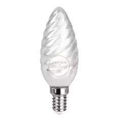 Лампа накаливания Belsvet свеча витая матовая E14 40 Вт свет тёплый белый Bellight