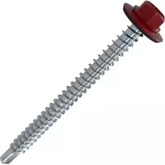 Кровельные саморезы STANDERS RAL3005 сверлоконечные красные 5.5Х32, упаковка 100 шт.