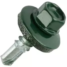 Кровельные саморезы STANDERS RAL6005 сверлоконечные зеленые 5.5x19, 120 штук