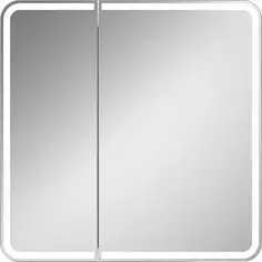 Шкаф зеркальный подвесной Elmer с подсветкой 80x80 см цвет белый Без бренда