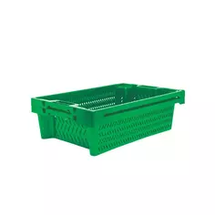 Ящик для сбора и хранения урожая 60х40х15 см 27 л полипропилен цвет зеленый Без бренда