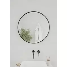 Зеркало для ванной Март Uno 57 см круглое цвет черный Mart