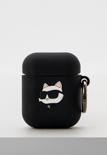 Чехол для наушников Karl Lagerfeld Airpods 1/2 силиконовый Silicone