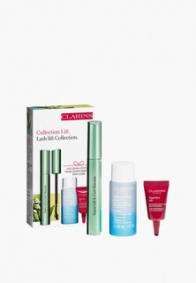 Набор косметики Clarins "Распахнутый взгляд" / Lash Lift Collection, Тушь для ресниц Supra Lift & Curl Mascara + Концентрат с эффектом лифтинга для кожи вокруг глаз Total Eye Lift + Средство для удаления насыщенного макияжа с глаз Démaquillant Express Yeux