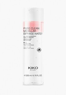 Мицеллярная вода Kiko Milano очищающая двухфазная Pure clean micellar biphase water, 200 мл