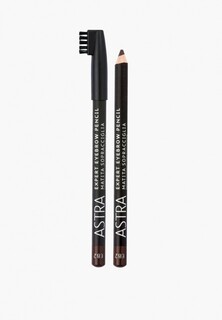 Карандаш для бровей Astra Астра EXPERT EYEBROW PENCIL EB2, 1,1 г