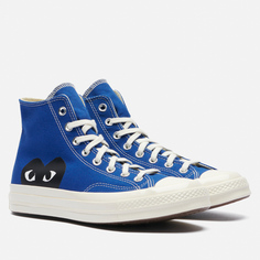 Кеды Converse x Comme des Garcons Play Chuck 70 Hi, цвет синий, размер 41.5 EU