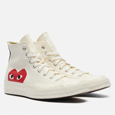 Кеды Converse x Comme des Garcons Play Chuck 70 Hi, цвет бежевый
