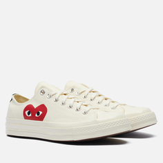 Кеды Converse x Comme des Garcons Play Chuck 70 Low, цвет бежевый, размер 43 EU